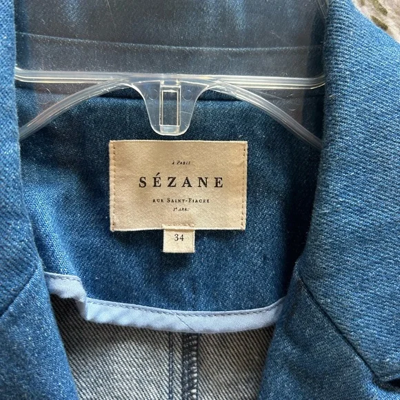 Sézane Christie jacket in cyan - Picture 4 of 5